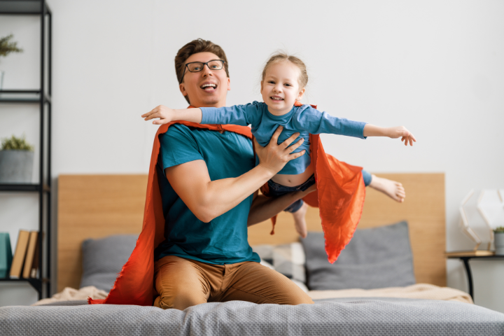 dad and child superheros self regulation